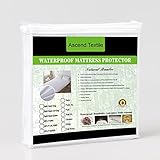 Ascend Matratzenschoner, 130 g/m², Bambus-Polyester, Frottee, für Doppelbetten