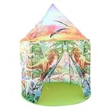 Dinosaurier Spielzelt - Faltbares Spielzelt für Mädchen und Jungen - Kinderspielzeug Indoor Outdoor Kinderzelt mit Tür und Netzfenstern für Home Camping Manchas