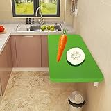 Kinder Schreibtisch für Arbeitszimmer, Klapptisch zur Wandmontage Esszimmertische, Klapptisch Wand, Wandklapptisch Küche Esstisch, Platzsparend Wandtisch Computertisch 90x40cm/35x16in dark-green