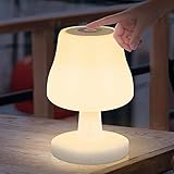 LED Akku Tischlampe Kabellos Tischleuchte 16 Farbe Touch Dimmbar Atmosphäre Nachttischlampe RGB Farbwechsel Tischlampe Für Wohn,Schlafzimmer, Balkon, Restaurant, Hoteldekoration