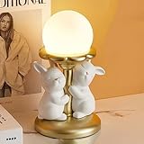 HYQHYX tischlampe grün Augenschutz-Kaninchen-Tischlampe, dekorative Mode-Schreibtischlampe, LED-Nachttischlampe, Hochzeitsgeschenk und Einweihungsgeschenk(Color:gold,Size:)
