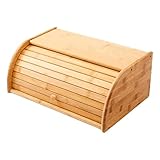 POCHY Mode Brotkästen Brotkasten aus Holz für die Küche, Broteimer mit großem Fassungsvermögen und tragbarem Brotaufbewahrungs-Brothalter SchönGroßzügig
