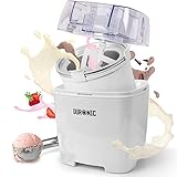 Duronic IM540 Speiseeisbereiter | Joghurt Maker | 1,5 L Eiscreme | Softeismaschine für Zuhause | Ohne Kompressor | Milchshakes, Gelato oder Desserts | Weiß | Digitales Display | Selbstgemachtes Eis
