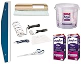 Tapezierset Tapezierwerkzeug Renovierungsset komplett mit Metylan Vlies-Tapetenkleister, 10-teilig