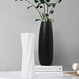 devesanter blumenvase 2 Stück Schwarze Keramik vase Für Home Office Dekor，Modernes Bauernhausdekor Boho deko，tischdeko，trockenblumen deko vasen