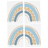 Toyvian 4 Bögen Regenbogen-Wandaufkleber Wandkunst-Aufkleber Blumen-Wandaufkleber Baby-Kinderzimmer-Wandaufkleber Mädchen-Wandaufkleber Kinderdekoration Cartoon-Aufkleber Zuhause