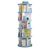 WHDNIOSS Bücherregale, drehbares Bücherregal, Bilderbuchständer for Kinder, Bodenregal, um 360 ° drehbar, weckt das Interesse Kleiner Kinder am Lesen (Color : Blue, Size : 40 * 160cm)