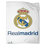 KAnduo Real-Madrid Decke Fleece Wurfdecke Für Mädchen Jungen,La Liga Alle Jahreszeiten Super Weiche Plüsch Wirft Decke Für Couch Schlafsofa Büro40x50inch(100x130cm)