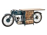 Woodkings Motorrad Waschtisch Triumph I Motorbike Konsole I Waschtischunterschrank für Aufsatzwaschbecken I Badmöbel I Konsolentisch I Bad Konsole