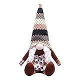 Home Gesichtsloser Mann Zwergenpuppe sitzende Figur Puppe kreative gesichtslose Mann Festival Geschenkdekoration (B, One Size)