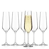 Sahm Sektgläser Set 6 teilig - 200ml Sektglas - Sektkelche Spülmaschinengeeignet - Ideal auch als Prosecco Gläser & Champagner Gläser