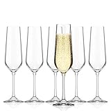 Sahm Sektgläser Set 6 teilig - 200ml Sektglas - Sektkelche Spülmaschinengeeignet - Ideal auch als Prosecco Gläser & Champagner Gläser