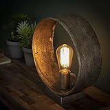 Famlights Industrie Tischlampe Lorin Vintage Look/Steampunk Metallgestell Tischleuchte Tischlampe E27 / Metall Wohnzimmerlampe Nachttischlampe Vintage Landhaus Industrial Schlafzimmer Wohnzimmer