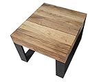 Die Gartenbeet-Kiste Tisch Eichenholz Massivholz Couchtisch Beistelltisch 50cm