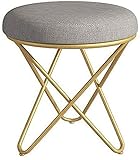 Fußhocker, Schminktisch, Fußstütze, moderner Heller Schlafzimmer-Make-up-Hocker, schmiedeeisernes Wohnzimmer, Sofabank (Gold)