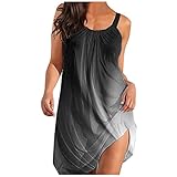 Eauptffy Abendkleider Damen Elegant Für Hochzeit Spitzenkleid Sommerkleider Für Frauen, Strand, T-Shirt, Ärmellos, Boho-Trägerkleid, Vertuschungen, Sexy, Kurzes Mini-Partykleid Damenkleid Rot