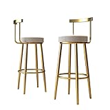 Barhocker für Thekenküchen-Barhocker, Thekenhöhenhocker, hohe Barstühle mit Rückenlehne und Fußstütze, gepolsterte Thekenhöhenhocker für die Küchenthekeninsel