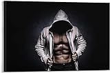 MONBEQ - Gym Cool Strong Athletic Man Motivierende Leinwand für Schlafzimmer, Wohnzimmer & Wohnkultur – 58 x 80 cm ohne Rahmen Wandgemälde für Wohnzimmer