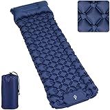 Kiaitre Isomatte Selbstaufblasend, 9CM Ultraleichte Aufblasbare Luftmatratze mit Campingkissen, Tragbare Kompakte Camping Matratze Luft Isomatte für Camping, Wandern, Rucksackreisen und Wanderreisen