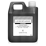 CREVIVE Lederfarbe 1000 ml – Farbe wählbar – für Echtleder und Kunstleder zum färben und umfärben von Leder – Schwarz