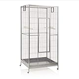 Montana Cages ® | Voliere für Wellensittiche, Nymphensittiche, Sittiche, kleine Papageien Vogelkäfig Käfig Sydney I Platinum