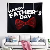 Ledander Wandteppich mit Aufschrift 'Happy Father's Day', Kunst-Wandteppich, Banner, Fotoautomaten, Hintergrund für Schlafzimmer, Vatergeschenk, 76,2 x 101,6 cm