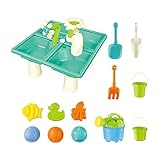 Sharplace 13x Sandwassertisch Sandkastentisch für Outdoor-Aktivitäten Wasserduschen Mehrfarbiger sensorischer Spieltisch Kinderwassertisch für Jungen im Innen-, Viereck