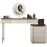 GRFIT Schminktisch Schminktisch aus Holz Schiefer Schminktisch Schminktisch Einfaches Schlafzimmer Integrierter Aufbewahrungsschrank for Schlafzimmer, Garderobe Frisiertisch (Color : 80cm)