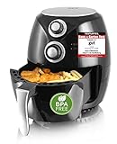 Emerio SmartFryer AirFryer Heißluftfritteuse Frittieren mit heißer Luft ohne zusätzliches Öl gesünderes Frittieren 3.6 Liter Volumen Cool Touch BPA frei schnelle Aufheizung 1450 Watt Gut mit 1,9