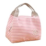 IHEHUA Tragbare Tasche, wiederverwendbar, Mittagessen, Lunch-Tasche, tragbare Lunchbox, isoliert für Büroarbeit, Lunch-Tasche Brotdose Für Mädchen Schule (Pink, One Size)