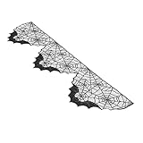 ABOOFAN Schreibtischaufsatz Schwarz Küchentisch Schwarzer Tischläufer Esszimmertischdekoration Halloween-Tisch Esstischdekoration Halloween-Kaminstoff Fledermaus Spinnennetz