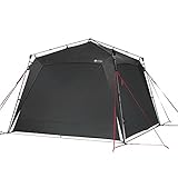 Qeedo Quick Space Camping Pavillon (3x3m) mit UV-Schutz (UV80) & Dark-Coating - windstabil, schneller Aufbau, 8 Personen - Set