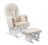 Serenity Nursing Glider Mutterschaftsstuhl mit passendem Fußhocker… (Weiß)