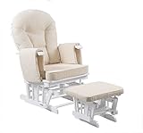 Serenity Nursing Glider Mutterschaftsstuhl mit passendem Fußhocker… (Weiß)