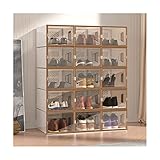 EVepes Schuhregale Modular Closets Collection Shelf Tower 12-Cube sichtbares Schuhregal aus Kunststoff, platzsparend für den Schrankflur Aufbewahrungsorganisator