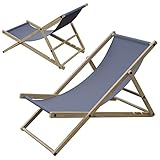 myowntrade Liegestuhl Liege Stuhl Strand Strandliege Sonnenliege Gartenliege Klappstuhl Anthrazit