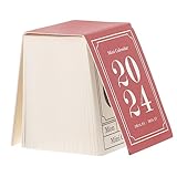 ABOOFAN 1 2024 Mini-Tischkalender Vintage-Dekor Tischdekoration Bürodekoration Agenda-Kalender Tischkalender 2024 Tagesplaner Zeitplan Planungskalender Tischkalender Ornament