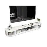 TV-Schrank, TV-Lowboard, schwebende Regale, schwebendes TV-Ständer-Komponentenregal, weißer, moderner, minimalistischer TV-Schrank, 90/110/130/150 cm, platzsparend, leicht zu reinigen. (Farb
