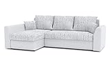 Ecksofa Paul mit Schlaffunktion! Best ECKSOFA! Eckcouch mit Bettkasten! Best! (Lawa 09 + Soft 17), Länge: 240 cm, Breite: 140 cm, Höhe: 85 cm