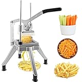 FURLOU Kommerzieller Gemüse- und Obstschneider, 1/2-Zoll-Klinge, robust, professioneller Lebensmittelwürfelschneider, Kattex Pommes-Frites-Schneider, Zwiebelschneider, Edelstahl, for Tomaten, Paprika,
