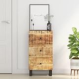 Tidyard Sideboard mit 3 Schubladen Beistellschrank Moderne Kommode Highboard Wohnzimmerschrank Aufbewahrungsschrank Mehrzweckschrank Standschrank Schrank 40x33,5x75 cm Massivholz Mango