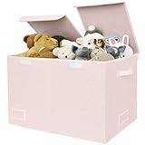 GRANNY SAYS Aufbewahrungsbox Kinder, Spielzeugkiste mit Deckel, Spielzeug Aufbewahrung, Aufbewahrung Kinderzimmer, Aufbewahrungsbox mit Deckel Kinder-Rosa, 62,5 x 32,5 x 39,6 cm