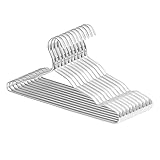 TYREE 10 StüCke KleiderbüGel Aluminiumlegierung KleiderbüGel Anti Rutsch Metall WäSchestäNder KleiderbüGel mit Kerben KleiderbüGel D