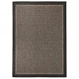JUNZAI Outdoor-Teppich, Carpet, Area Rug, Teppiche Wohnzimmer, Teppischwhonzimmer, Büroteppich, Schlafzimmer, Flachgewebe 120x170 cm Dunkelbraun