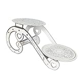 UPKOCH 2 Salatbehälter Snackbehälter Papierständer Cupcake-Ständer Dessertständer Desserttischständer Silberner Party-Dessertständer 2 Etagen Kuchenständer Kuchenständer