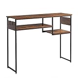 Konsolentisch Im Retro-stil, Hohe Eingangstische, Flurtisch Mit Regal, Platzsparender Akzenttisch Für Wohnzimmer Und Schlafzimmer(Size:100 * 30 * 76.5CM,Color:B)