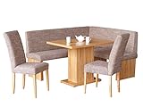 MSZ Design Eckbank Eckbankgruppe Essgruppe Caprice 2 in Kernbuche 163 x 143 cm