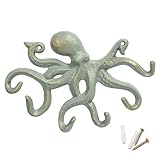 Chas Bete Wandhaken Vintage Haken Gusseisen, Krake Garderobenhaken, Rustikale Schlüsselbrett - Hellgrün