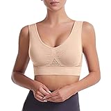 Bustier Mit Cups Damen, Große Größen Verstellbare Push Up Sport BH Bequem Gepolstert Ohne Bügel Sportbhs Yoga Große Brüste Sport-BHS Sommer Frauen Sportbh Oberteil
