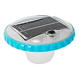 Intex Solar Powered LED Floating Poolleuchte - Solarbetriebene Blitzboje - 2 Beleuchtungsmodi, Weiß